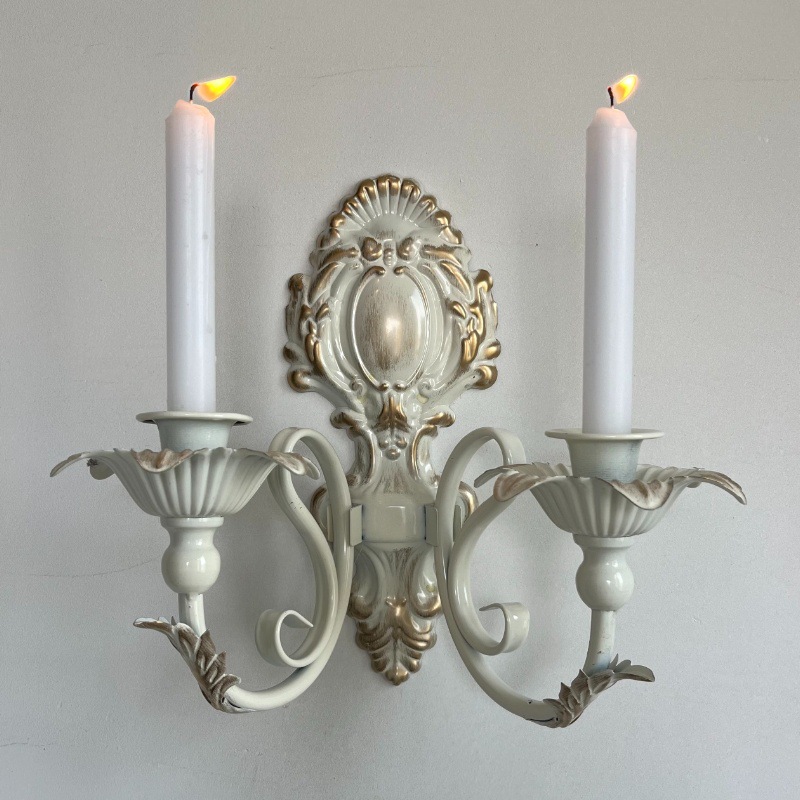 Scented Candle Luxury - Candeliere da parete antico in ferro