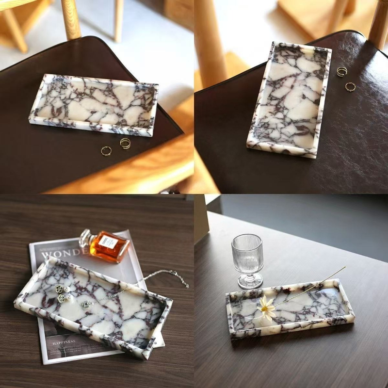 Vassoio rettangolare in marmo  - Scented Candle Luxury recensione e prezzo